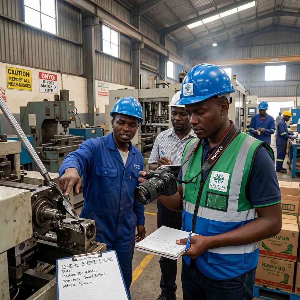 SHE Systems conducting a factory incident and near-miss investigation in Nairobi
